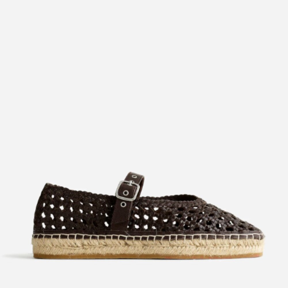 MADEWELL The Remy Mary Jane Espadrille Dark Carob 7 $168